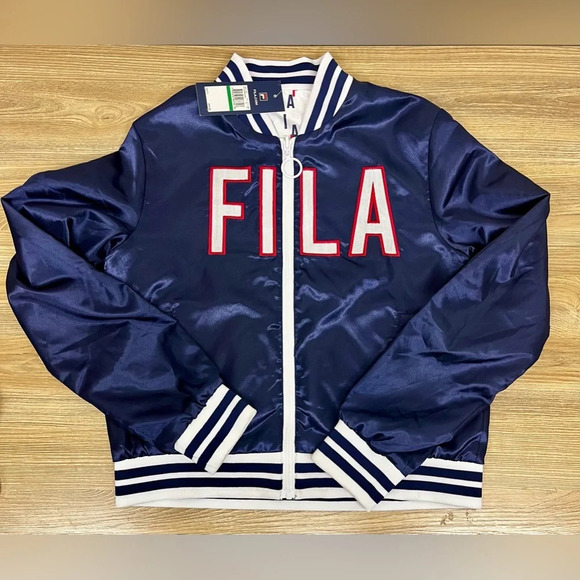 FILA Lolita Reversible Bomber Jacket Women's Large - Picture 3 of 9